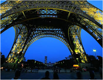 Eiffel Tower From Bottom By Night